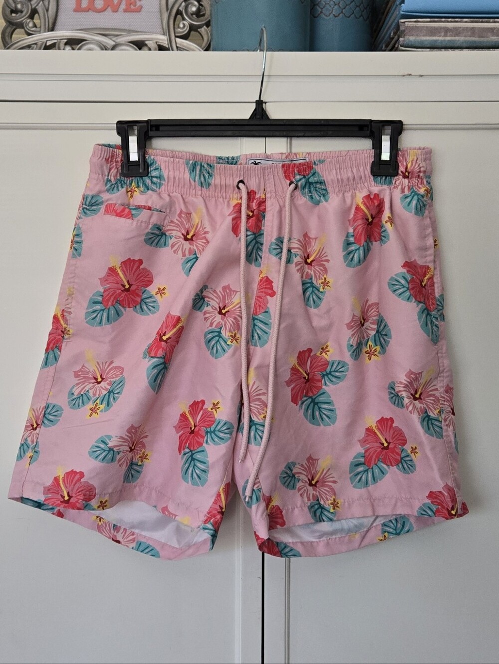 Free Planet Pink Tropical Floral Swim Shorts